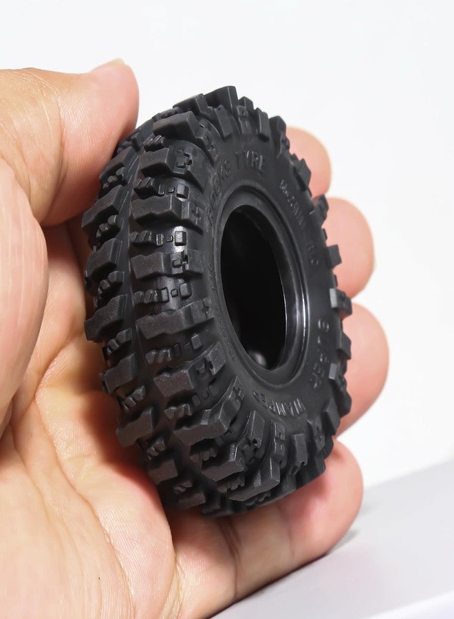 Chanjorlin 8PCS 1.0 RC Tires 55mm * 23mm 1/24 Crawler Wheels Tires 1/18 All Terrain Soft Rubber Tyres For 1:24 1:18 Mud Crawler Car Axial SCX24 FMS AX24 FCX18 FCX24 TRX4M Upgrades 1.3" Wheels - Image 5